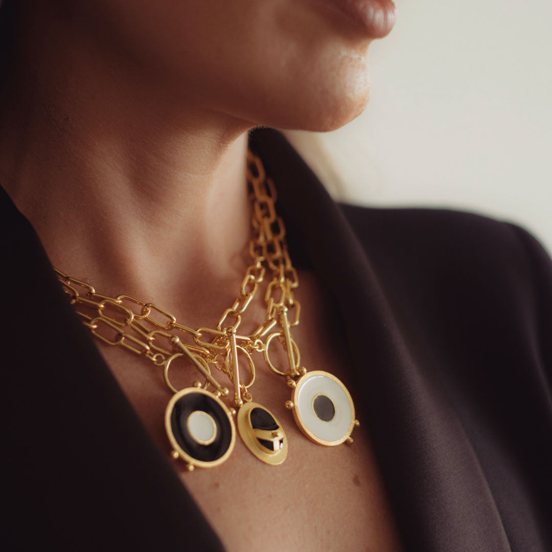 CADENA CHUNKY OPAL NEGRO