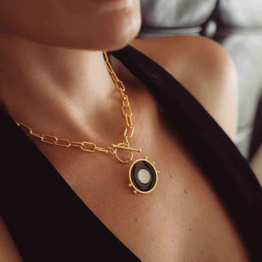 CADENA CHUNKY OPAL NEGRO