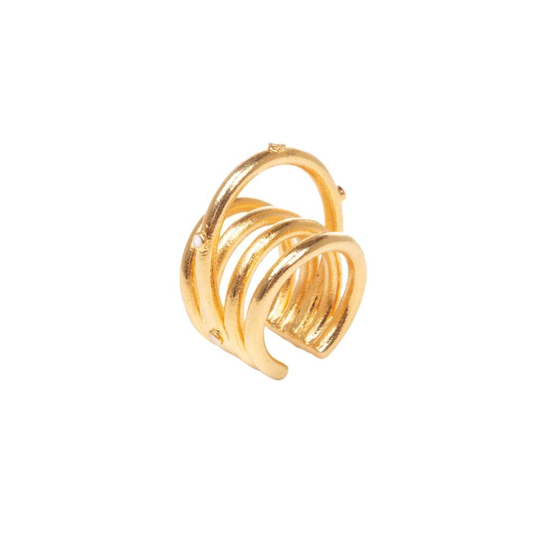 BIRMANIA WHITE EARCUFF