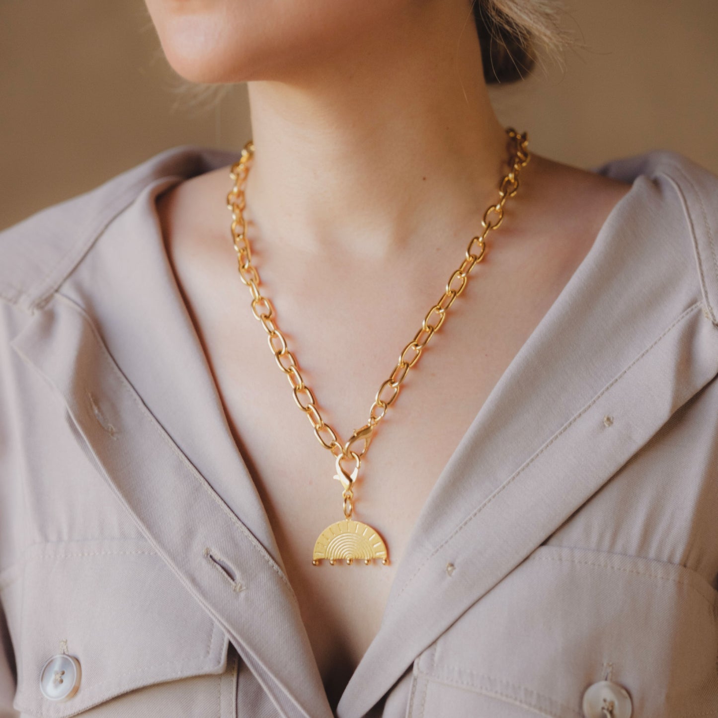 CADENA ESLABONES CHARM SOLARA