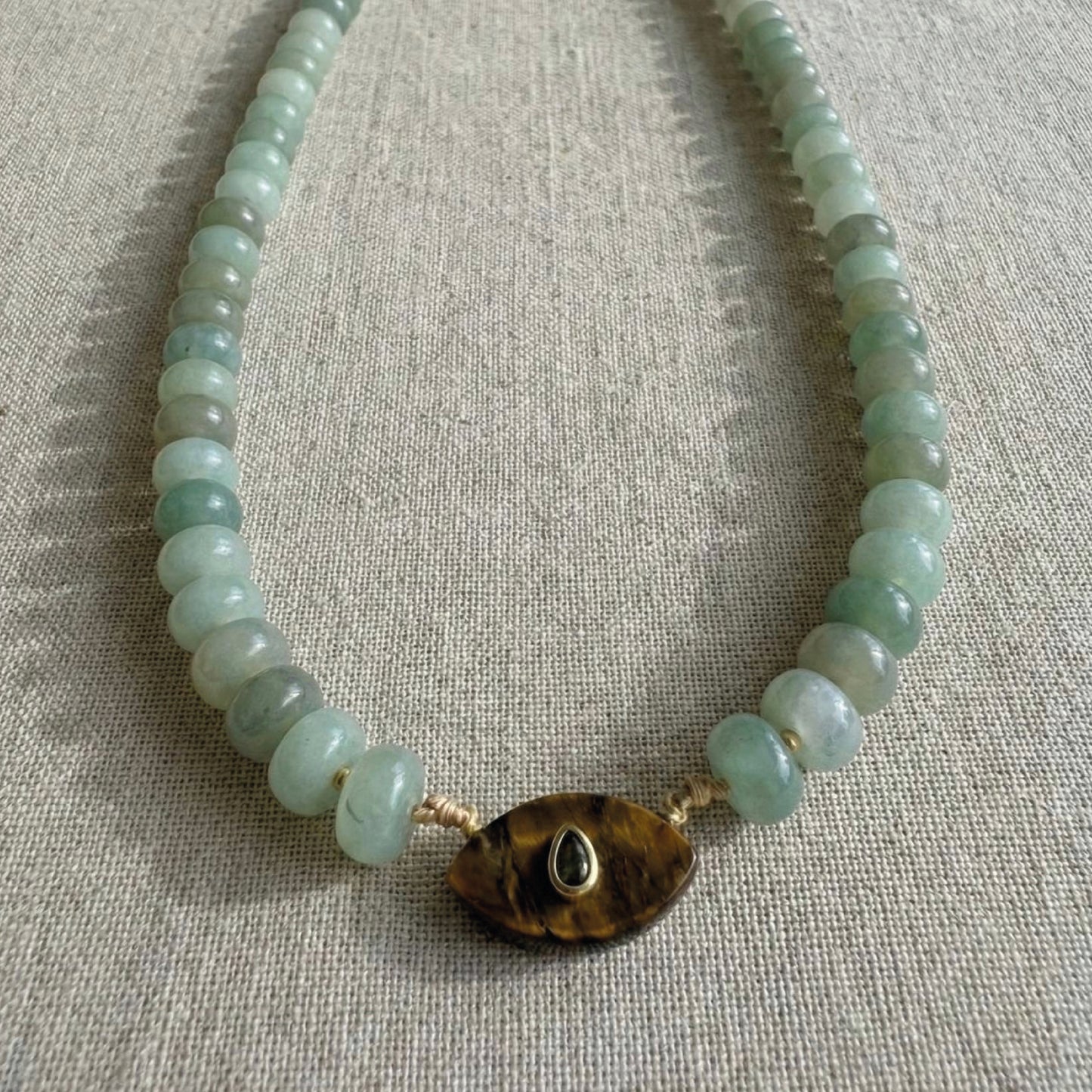 COLLAR GAIA - OJO DE TIGRE